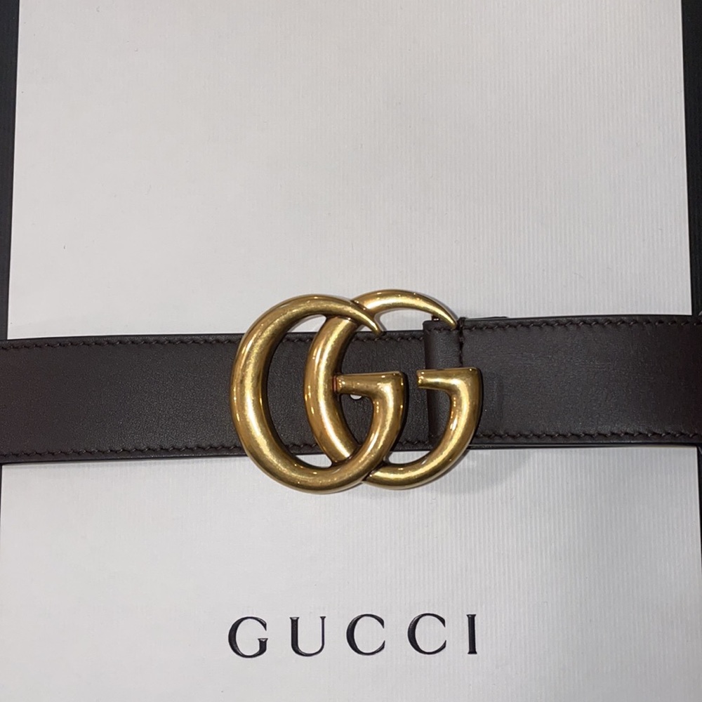 Brown & Gold Gucci Belt
